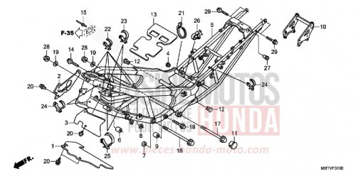 CARROSSERIE DE CHASSIS (XL1000V) XL1000VB de 2011